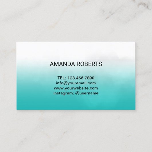 Lashes Makeup Artist Eyelash Extension Waterverf Visitekaartje (Achterkant)