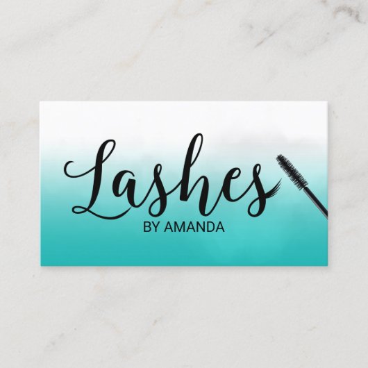 Lashes Makeup Artist Eyelash Extension Waterverf Visitekaartje (Voorkant)