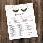 Lashes Makeup Artist Eyelash Instruction Flyer<br><div class="desc">Lashes Makeup Artist Natercare Instruction Flyers.</div>