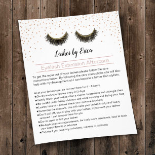 Lashes Makeup Artist Eyelash Instruction Flyer