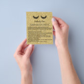 Lashes Makeup Artist Eyelash Instruction Flyer (Hand)