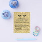 Lashes Makeup Artist Eyelash Instruction Flyer (Enkel)