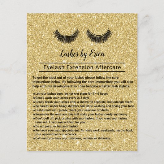 Lashes Makeup Artist Eyelash Instruction Flyer (Voorkant)