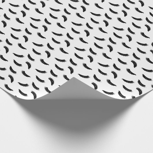 Lashes Makeup Artist Eyelash Pattern Beauty Salon Cadeaupapier (Hoek)