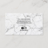 Lashes Makeup Artist Eyelash Salon White Marble Visitekaartje (Achterkant)