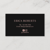 Lashes Makeup Artist Geometric Roos Gold Eyelash Visitekaartje (Achterkant)