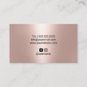 Lashes Makeup Artist Glam Roos Gold Eyelash Visitekaartje (Achterkant)