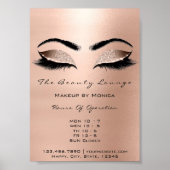 Lashes Makeup Artist Glitter Beauty Browns Waxing Poster (Voorkant)