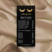Lashes Makeup Artist Gold Confetti Price List Reclamekaart