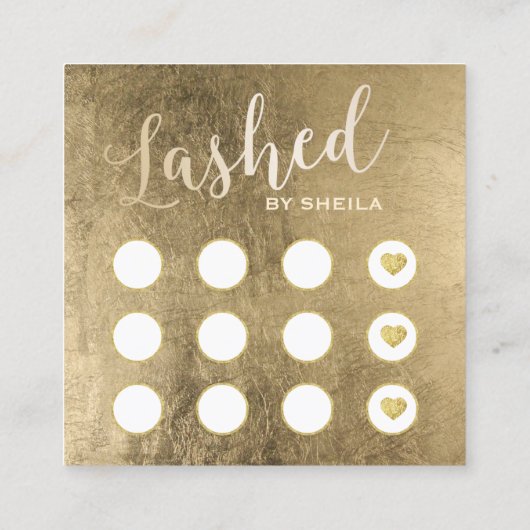 Lashes Makeup Artist Gold & Paarse Loyalty Punch (Achterkant)