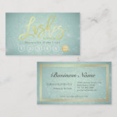 Lashes Makeup Artist Gold Script Loyalty Punch (Voorkant / Achterkant)