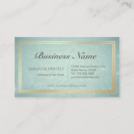 Lashes Makeup Artist Gold Script Loyalty Punch (Achterkant)