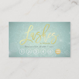 Lashes Makeup Artist Gold Script Loyalty Punch