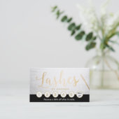 Lashes Makeup Artist Gold Script Loyalty Punch (Staand voorkant)