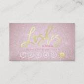 Lashes Makeup Artist Gold Script Loyalty Punch (Voorkant)