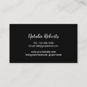 Lashes Makeup Artist Handgeschreven Manuscript Zwa Visitekaartje (Achterkant)