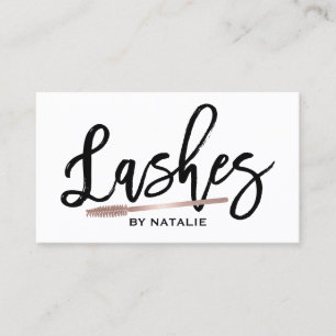 Lashes Makeup Artist legant handgeschreven script Visitekaartje
