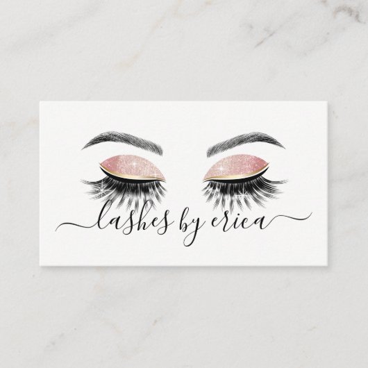 Lashes Makeup Artist Long Eyelash Extensions Visitekaartje (Voorkant)