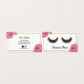 Lashes Makeup Artist Manicurist Floral Loyalty Kaart (Buitenkant ongevouwen)