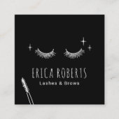 Lashes Makeup Artist Minimalist Eyelash Salon Vierkante Visitekaartje (Voorkant)