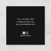 Lashes Makeup Artist Minimalist Eyelash Salon Vierkante Visitekaartje (Achterkant)