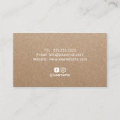 Lashes Makeup Artist Minimalist Rustic Kraft Visitekaartje (Achterkant)