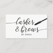 Lashes Makeup Artist Minimalist Typography Salon Visitekaartje (Voorkant)