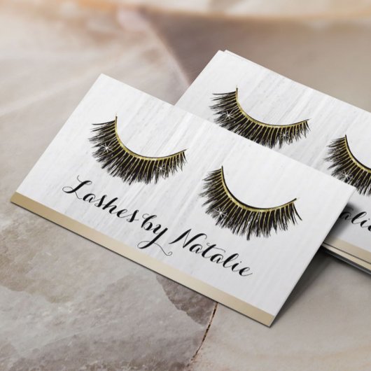 Lashes Makeup Artist Modern Gold Border Loyalty