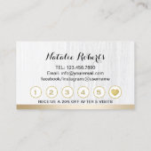 Lashes Makeup Artist Modern Gold Border Loyalty (Achterkant)