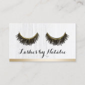 Lashes Makeup Artist Modern Gold Border Loyalty (Voorkant)