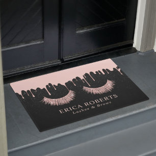 Lashes Makeup Artist Modern Roos Gold Driving Deurmat