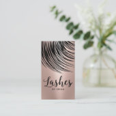 Lashes Makeup Artist Modern Roos Gold Eyelash Visitekaartje (Staand voorkant)