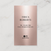 Lashes Makeup Artist Modern Roos Gold Eyelash Visitekaartje (Achterkant)