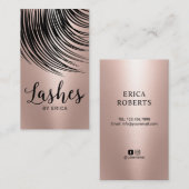 Lashes Makeup Artist Modern Roos Gold Eyelash Visitekaartje (Voorkant / Achterkant)