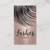 Lashes Makeup Artist Modern Roos Gold Eyelash Visitekaartje (Voorkant)