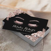 Lashes Makeup Artist Modern Roos Gold Floral Salon Visitekaartje