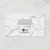 Lashes Makeup Artist Modern Roos Gold Marble Salon Visitekaartje (Achterkant)