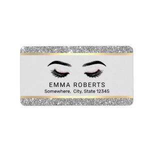 Lashes Makeup Artist Modern Silver Beauty Salon Etiket