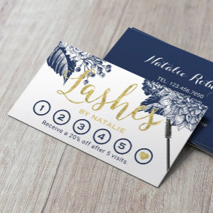 Lashes Makeup Artist Navy Floral Eyelash Loyalty