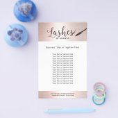 Lashes Makeup Artist Roos Gold Beauty Salon Flyer (Enkel)
