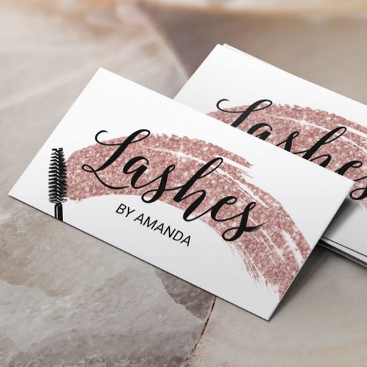 Lashes Makeup Artist Roos Gold Brush Strokes Visitekaartje