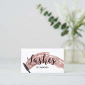 Lashes Makeup Artist Roos Gold Brush Strokes Visitekaartje (Staand voorkant)