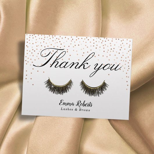 Lashes Makeup Artist Roos Gold Confetti Hartelijk Briefkaart
