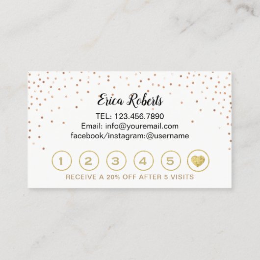 Lashes Makeup Artist Roos Gold Confetti Loyalty (Achterkant)