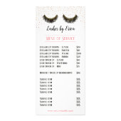 Lashes Makeup Artist Roos Gold Confetti Reclamekaart (Voorkant)