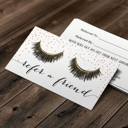 Lashes Makeup Artist Roos Gold Confetti Referral