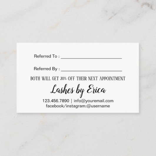 Lashes Makeup Artist Roos Gold Confetti Referral (Achterkant)