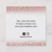 Lashes Makeup Artist Roos Gold Confetti Salon Vierkante Visitekaartje (Achterkant)