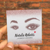 Lashes Makeup Artist Roos Gold Confetti Salon Vierkante Visitekaartje
