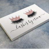 Lashes Makeup Artist Roos Gold Crown Eyelash Visitekaartje